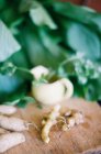 Fresh pieces of ginger roots — Stock Photo