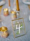 Candles and wedding decor — Stock Photo