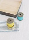 Colorful spools of thread — Stock Photo