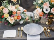 Таблиця обстановці весілля — стокове фото