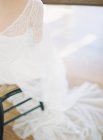 Bride sitting on chair — Stock Photo