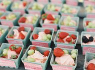 Carton boxes with fresh berries — Stock Photo