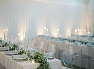 Wedding tables setting — Stock Photo