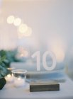 Plastic sign with number 10 — Stock Photo