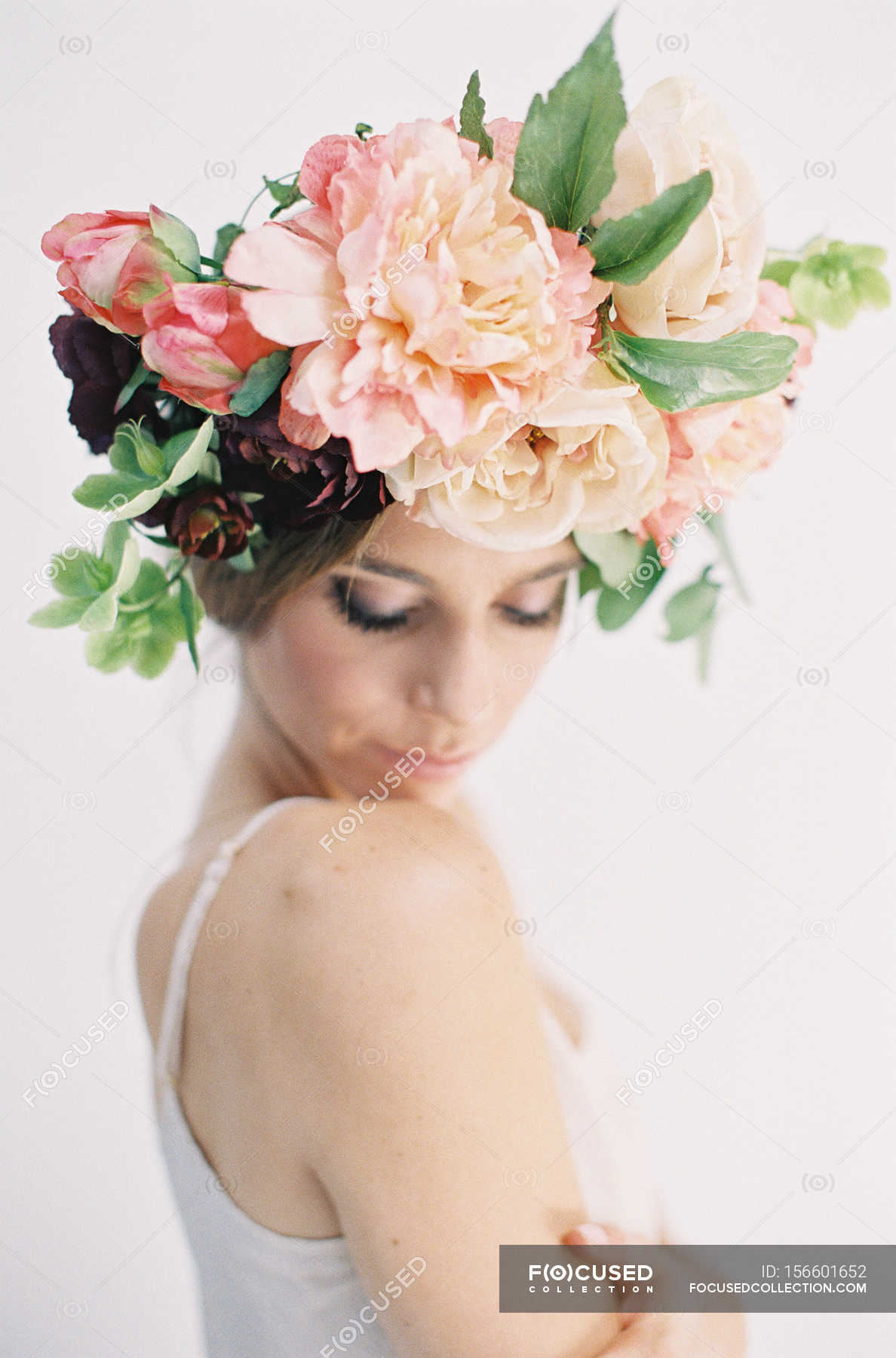 large floral headpiece