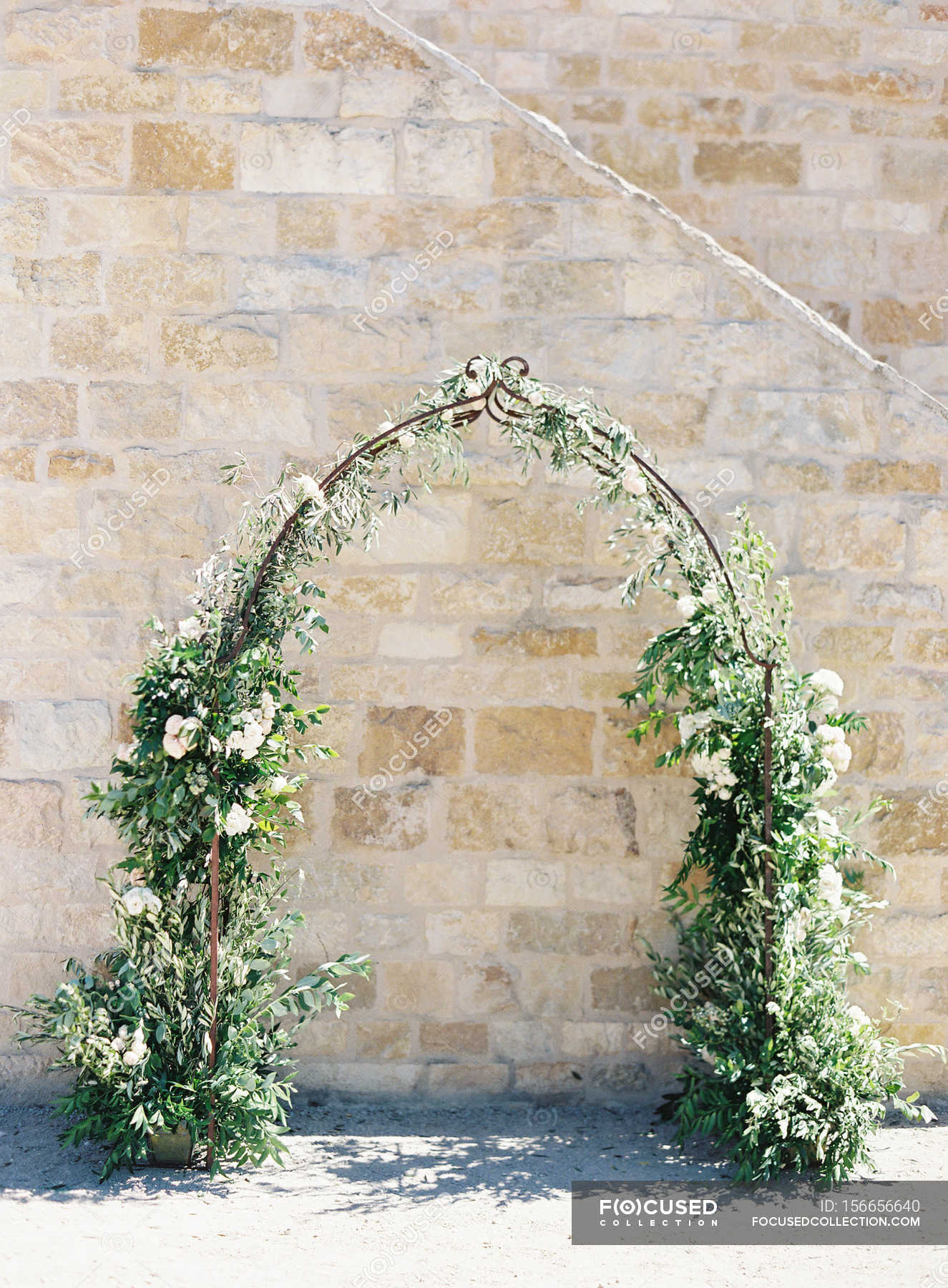 Arch decorated with flowers — natural, celebration - Stock Photo ...