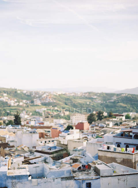 Rooftops of homes in Chefchaouen — Stock Photo