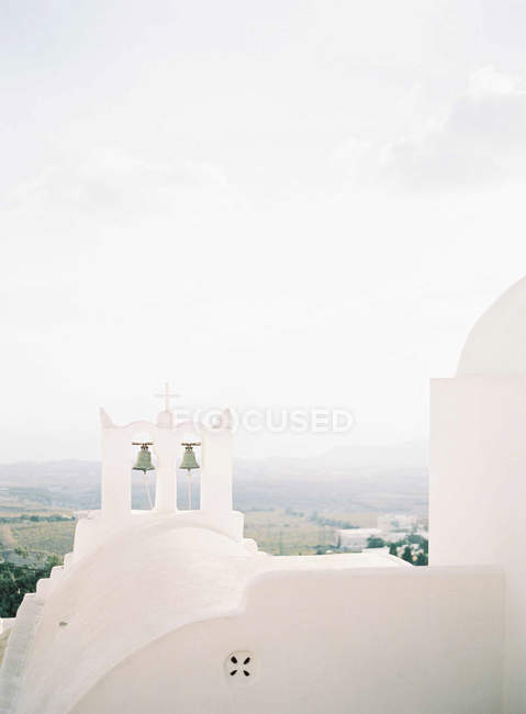 Toit de l'église à Santorin — Photo de stock