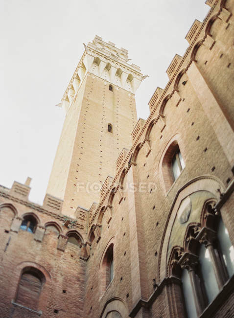 Torre Mangia en Siena - foto de stock