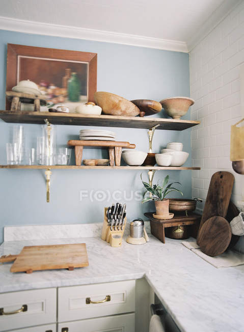 Interior da cozinha doméstica — Fotografia de Stock