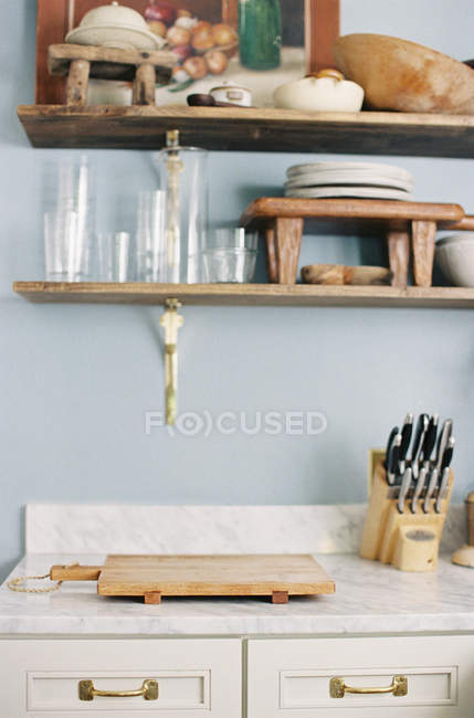 Interior da cozinha doméstica — Fotografia de Stock