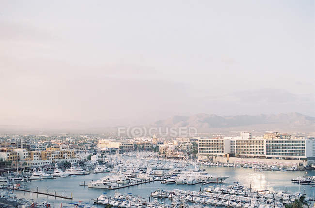 Port with boats in cabo san lucas — Stock Photo