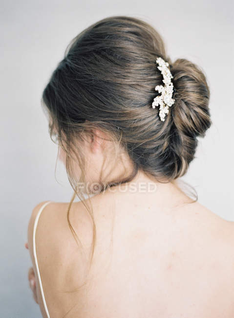 Wedding elegant hairstyle — Stock Photo