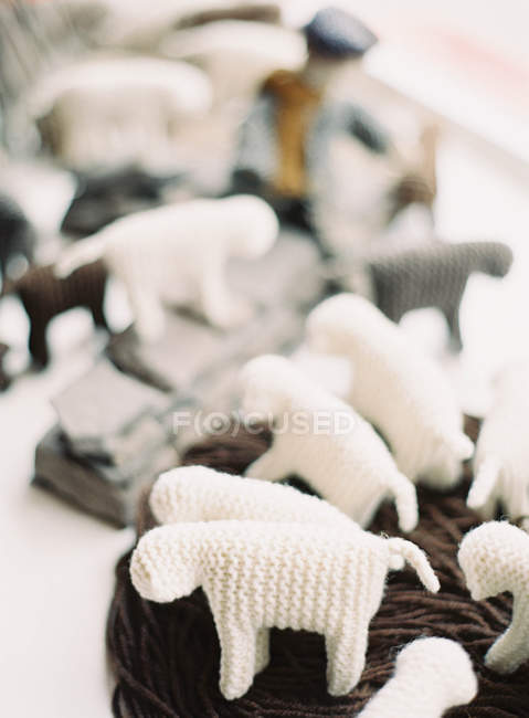 Figuras de animais de crochê — Fotografia de Stock