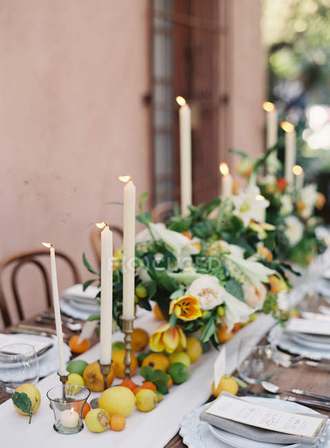 Wedding setting table — Stock Photo