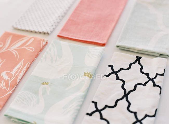 Colorful patterned napkins — Stock Photo