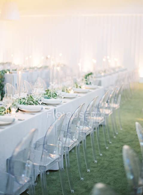 Wedding table setting — Stock Photo