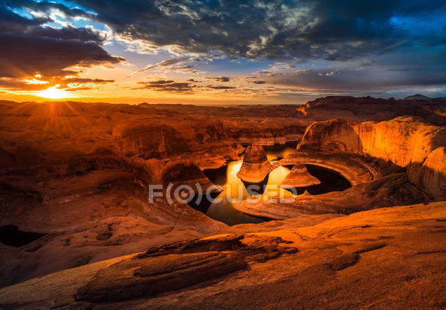 Alba sopra il Canyon di Riflessione — Foto stock