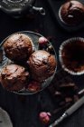Muffin fondenti al cioccolato — Foto stock