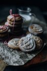 Homemade cookies with tahena — Stock Photo