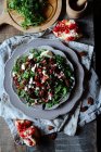 Plate of fresh vegetarian salad — Stock Photo
