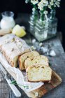 Lime cake with zest — Stock Photo
