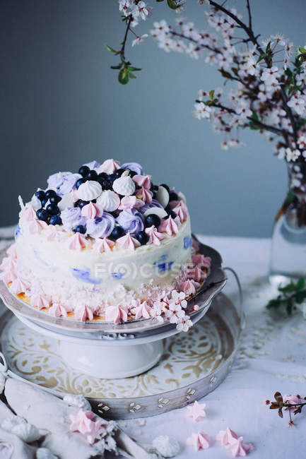 Decorative festive cake — Stock Photo