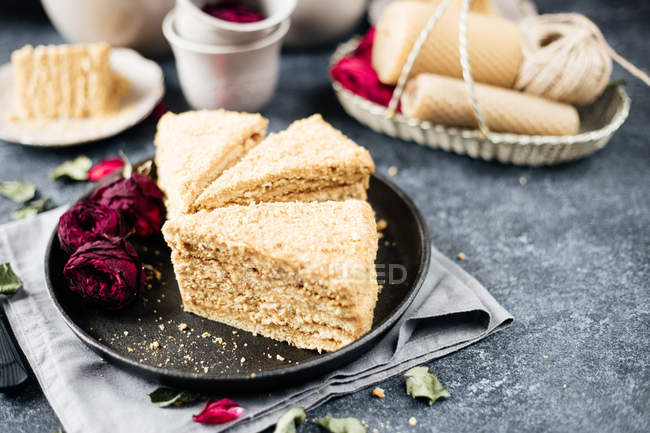 Gâteau au miel fait maison — Photo de stock