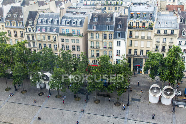 PARIS, FRANÇA, em 6 de julho de 2016. Panorama. Vista da galeria de vistoria do Centro Georges Pompidou — Fotografia de Stock