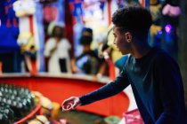 Young boy at funfair — Stock Photo