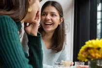 Two young women in cafe — Stock Photo