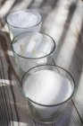 Gläser Zucker in verschiedenen Formen — Stockfoto