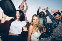 Group of friends dancing — Stock Photo