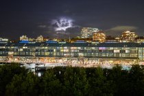 Vue sur Finger Wharf la nuit — Photo de stock