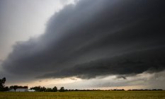 Shelf cloud over rural area — Stock Photo