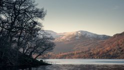 Snow capped mountains at Ullswater — Stock Photo