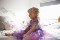 Girl dressed in fairy costume — Stock Photo