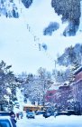 Ciudad cubierta de nieve - foto de stock