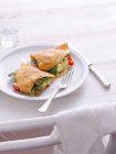 Plate of vegetable omelets — Stock Photo