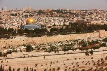 Вид на Храмовую гору с горы Сион — стоковое фото