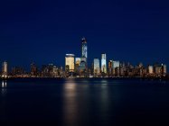 Вид на Манхэттен с Джерси-Сити — стоковое фото