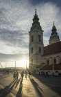 Chiesa di Sant'Anna al tramonto, Ungheria, Budapest — Foto stock