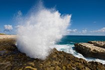 Sea breaks through Blow Hole — Stock Photo