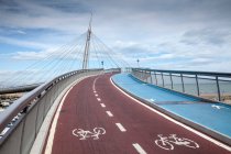 Пешеходный и велосипедный мост — стоковое фото