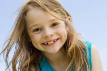 Close up of girls smiling face — Stock Photo