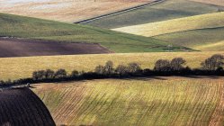 Paisaje agrícola colinas onduladas vista - foto de stock