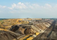 Site ouvert pour l'extraction de lignite — Photo de stock