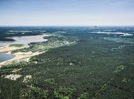 Luftaufnahme der grünen ländlichen Landschaft — Stockfoto