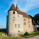 Schloss von beauvoir unter blauem Himmel, Frankreich — Stockfoto