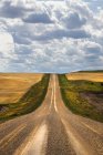 Rural road going over hill — Stock Photo